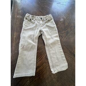 Polo Ralph Lauren flat front adjustable waist khaki pants sz 2T